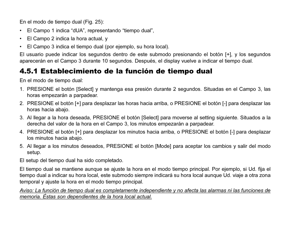 1 establecimiento de la función de tiempo dual | SUUNTO MARINER | REGATTA | YACHTSMAN User Manual | Page 138 / 288