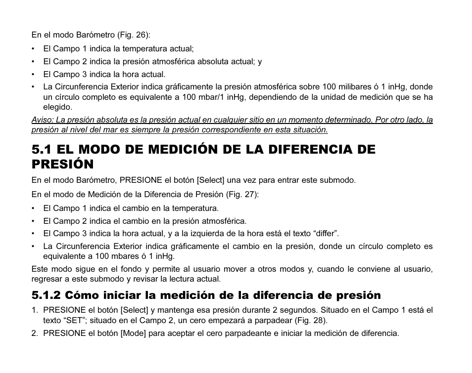 1 el modo de medición de la diferencia de presión | SUUNTO MARINER | REGATTA | YACHTSMAN User Manual | Page 140 / 288
