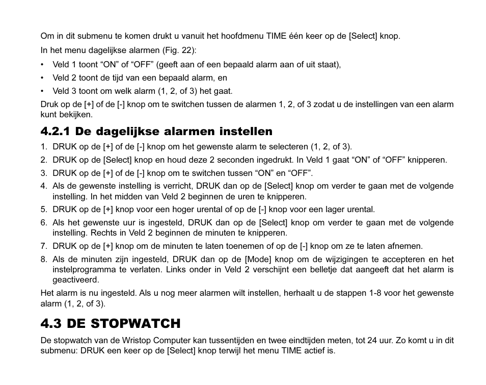 3 de stopwatch, 1 de dagelijkse alarmen instellen | SUUNTO MARINER | REGATTA | YACHTSMAN User Manual | Page 206 / 288