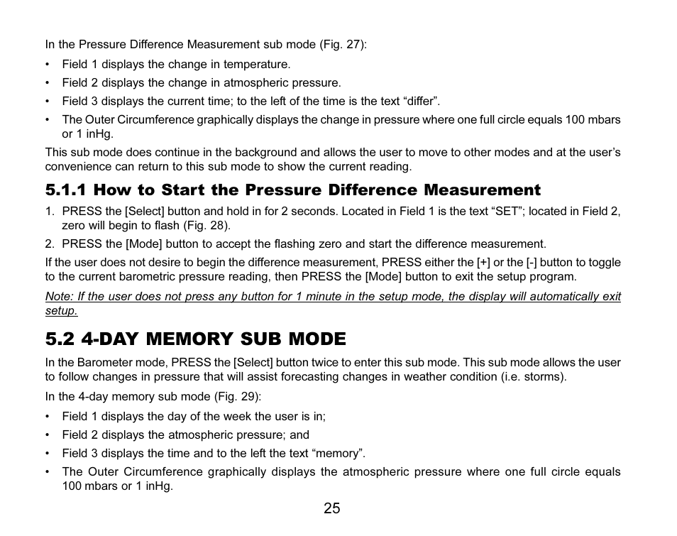 1 how to start the pressure difference measurement | SUUNTO MARINER | REGATTA | YACHTSMAN User Manual | Page 32 / 288