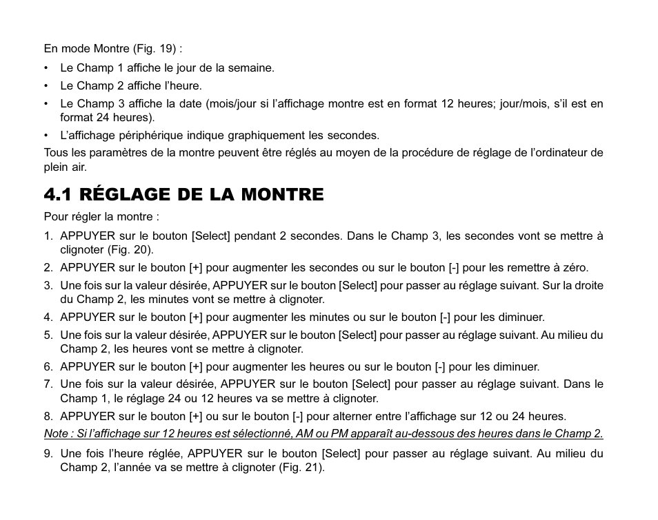 1 réglage de la montre | SUUNTO MARINER | REGATTA | YACHTSMAN User Manual | Page 60 / 288