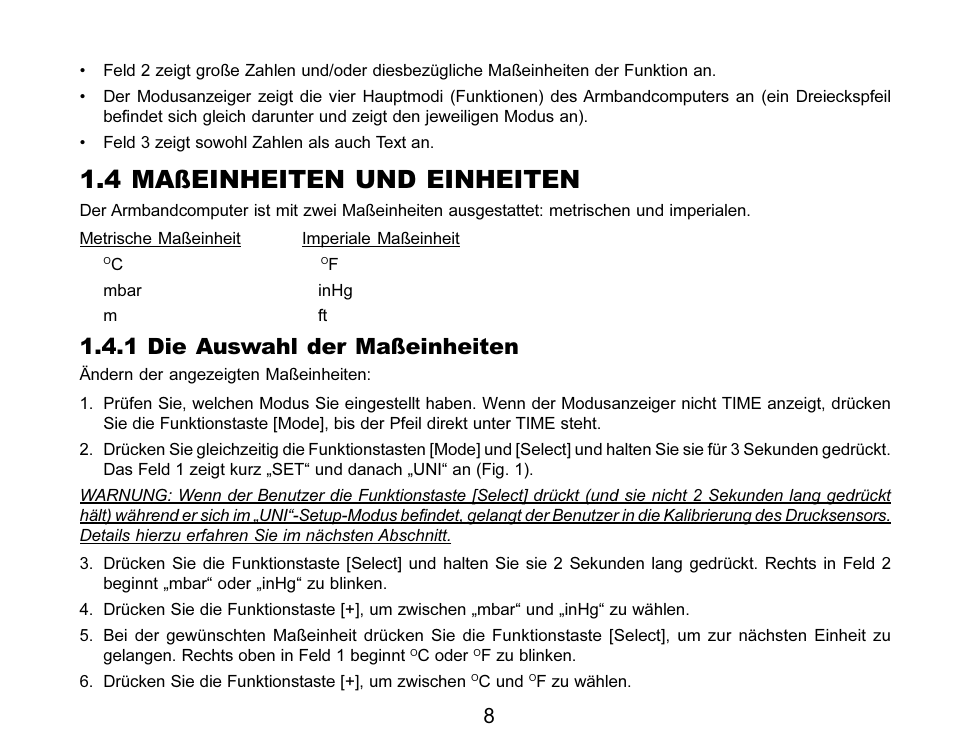 4 maßeinheiten und einheiten, 1 die auswahl der maßeinheiten | SUUNTO MARINER | REGATTA | YACHTSMAN User Manual | Page 86 / 288