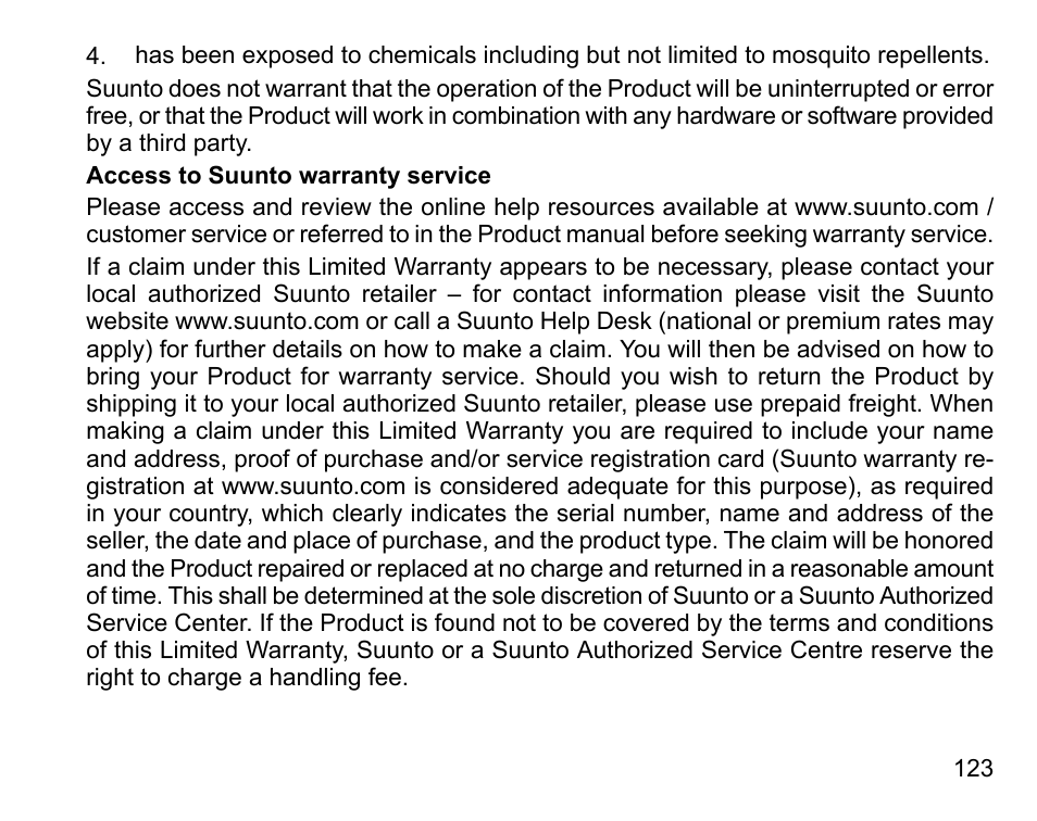 SUUNTO D6I User Manual | Page 122 / 130