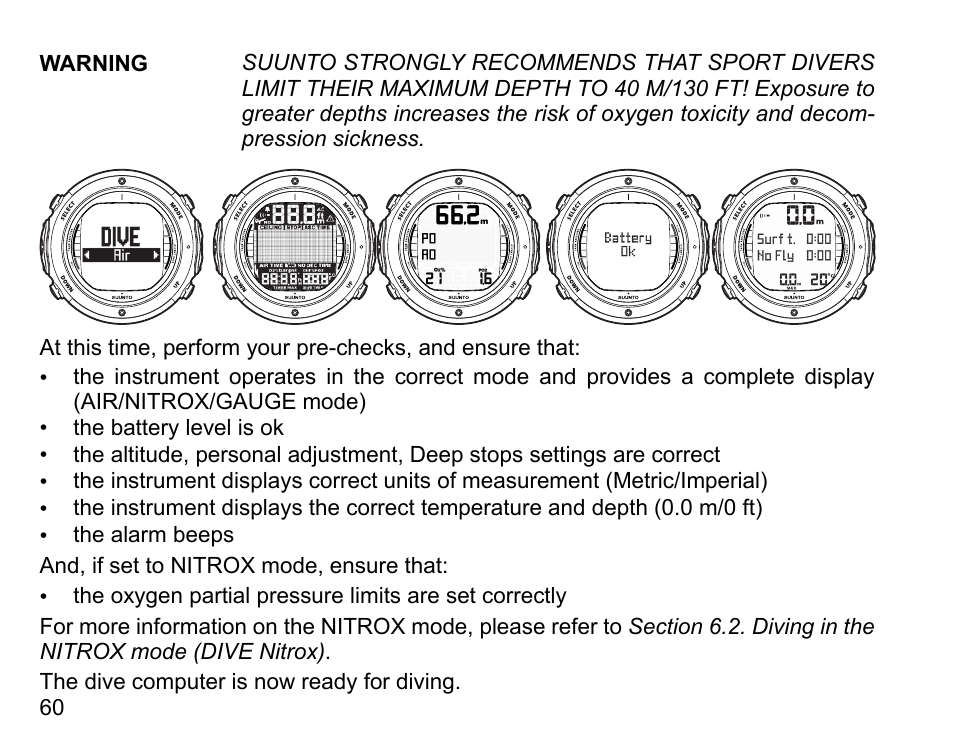 SUUNTO D6I User Manual | Page 59 / 130