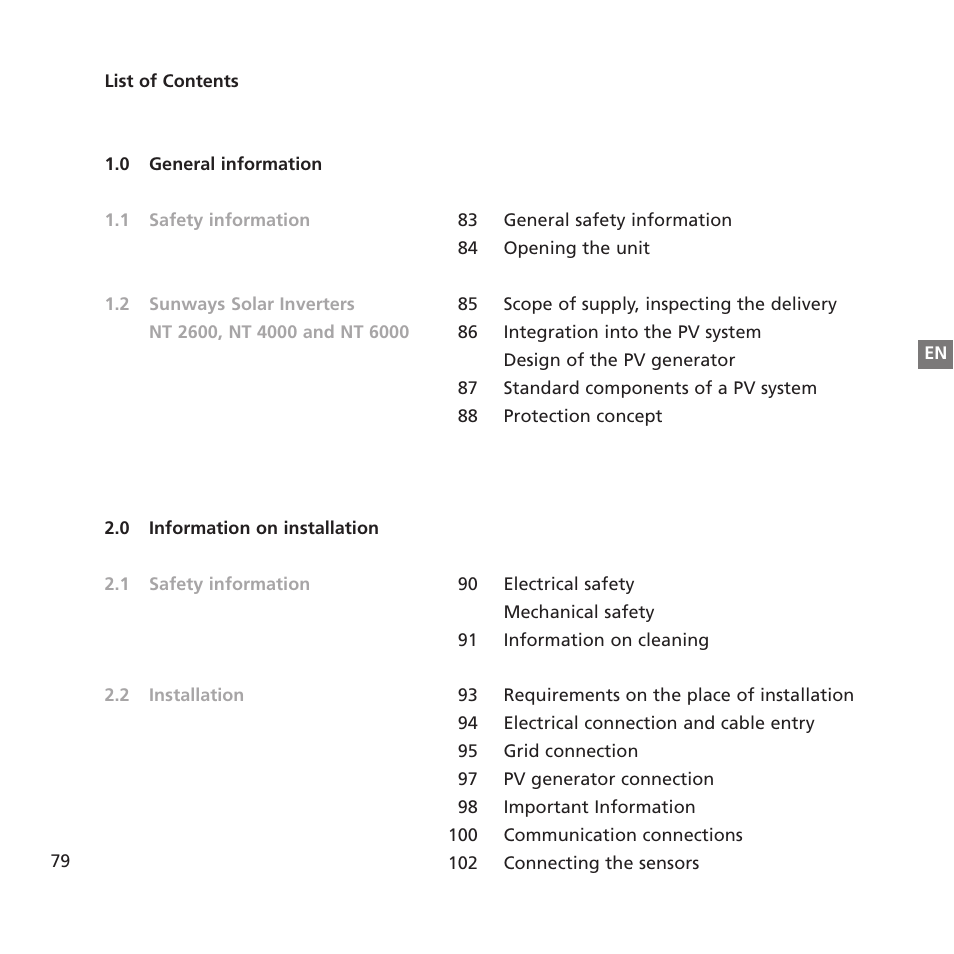 Sunway NT 2600 User Manual | Page 3 / 76