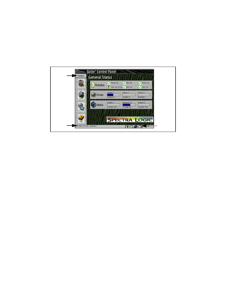 A tour of the library controller, Ip address and user | Spectra Logic Spectra 12000 User Manual | Page 21 / 190