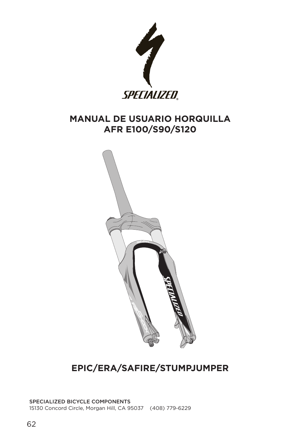 Specialized AFR E100 User Manual | Page 62 / 84