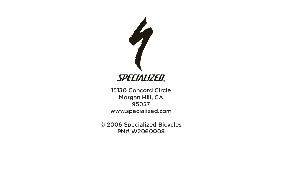 Specialized S-Works Carbon Stumpjumper FSR 130 User Manual | Page 20 / 20