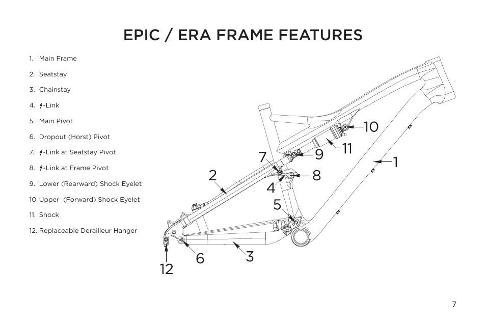 Epic / era frame features | Specialized Epic Era User Manual | Page 7 / 24