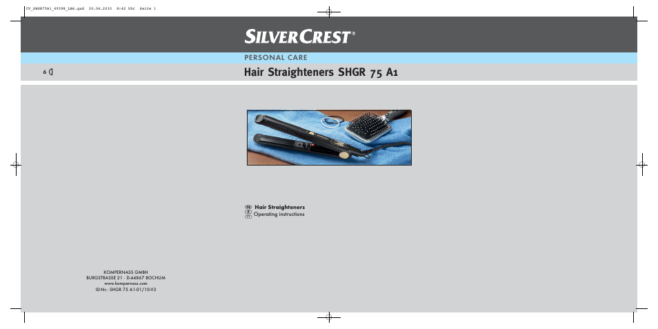 Silvercrest SHGR 75 A1 User Manual | 6 pages