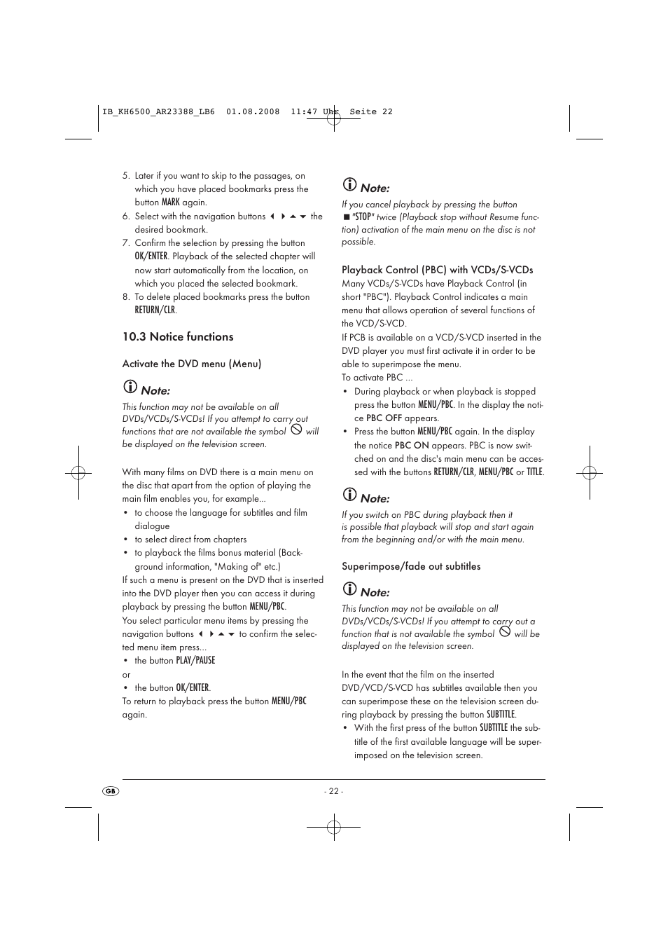 Silvercrest KH6500-06/08-V1 User Manual | Page 24 / 36