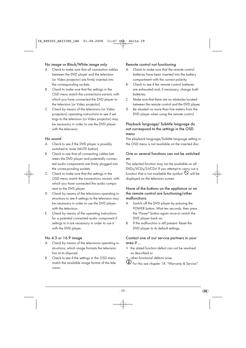 Silvercrest KH6500-06/08-V1 User Manual | Page 31 / 36