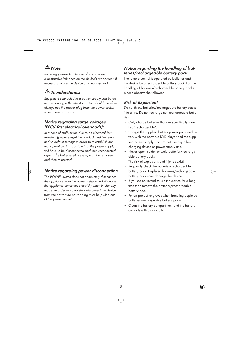 Silvercrest KH6500-06/08-V1 User Manual | Page 7 / 36