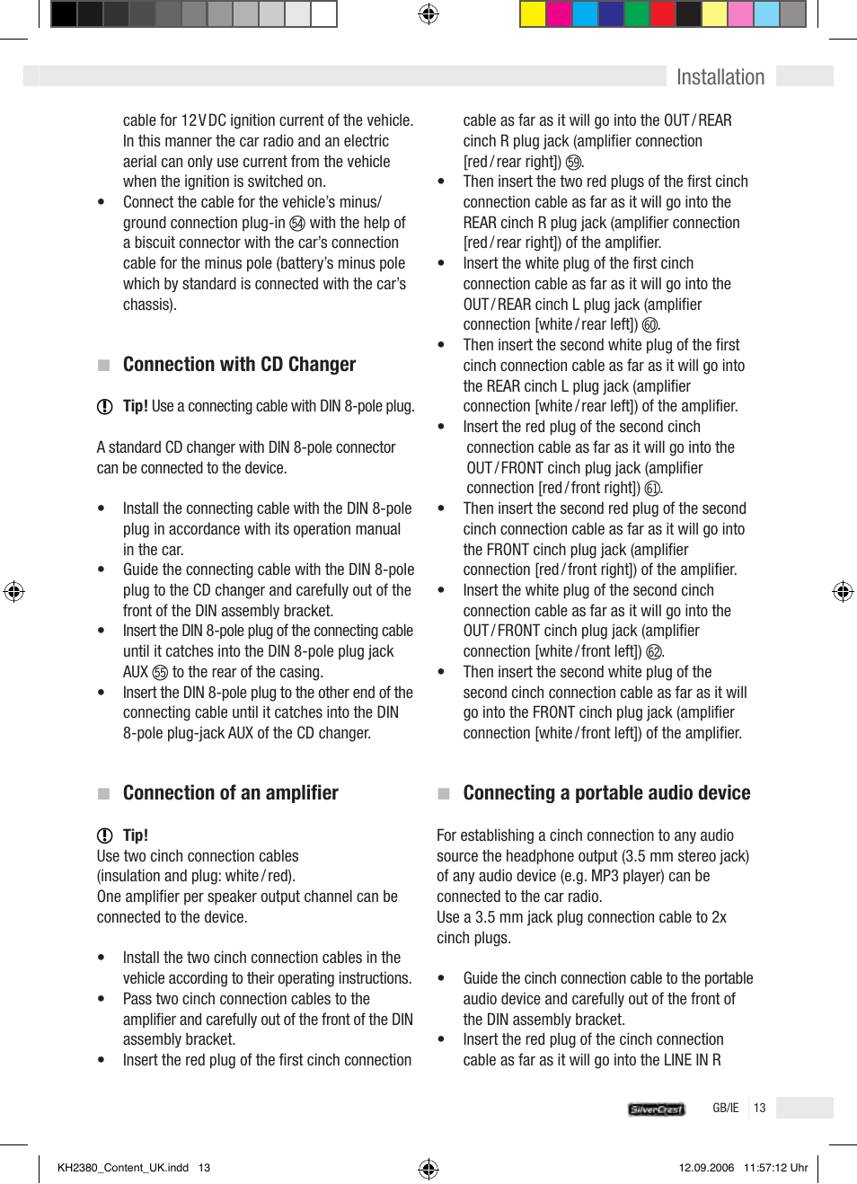 Installation | Silvercrest KH 2380 User Manual | Page 13 / 30