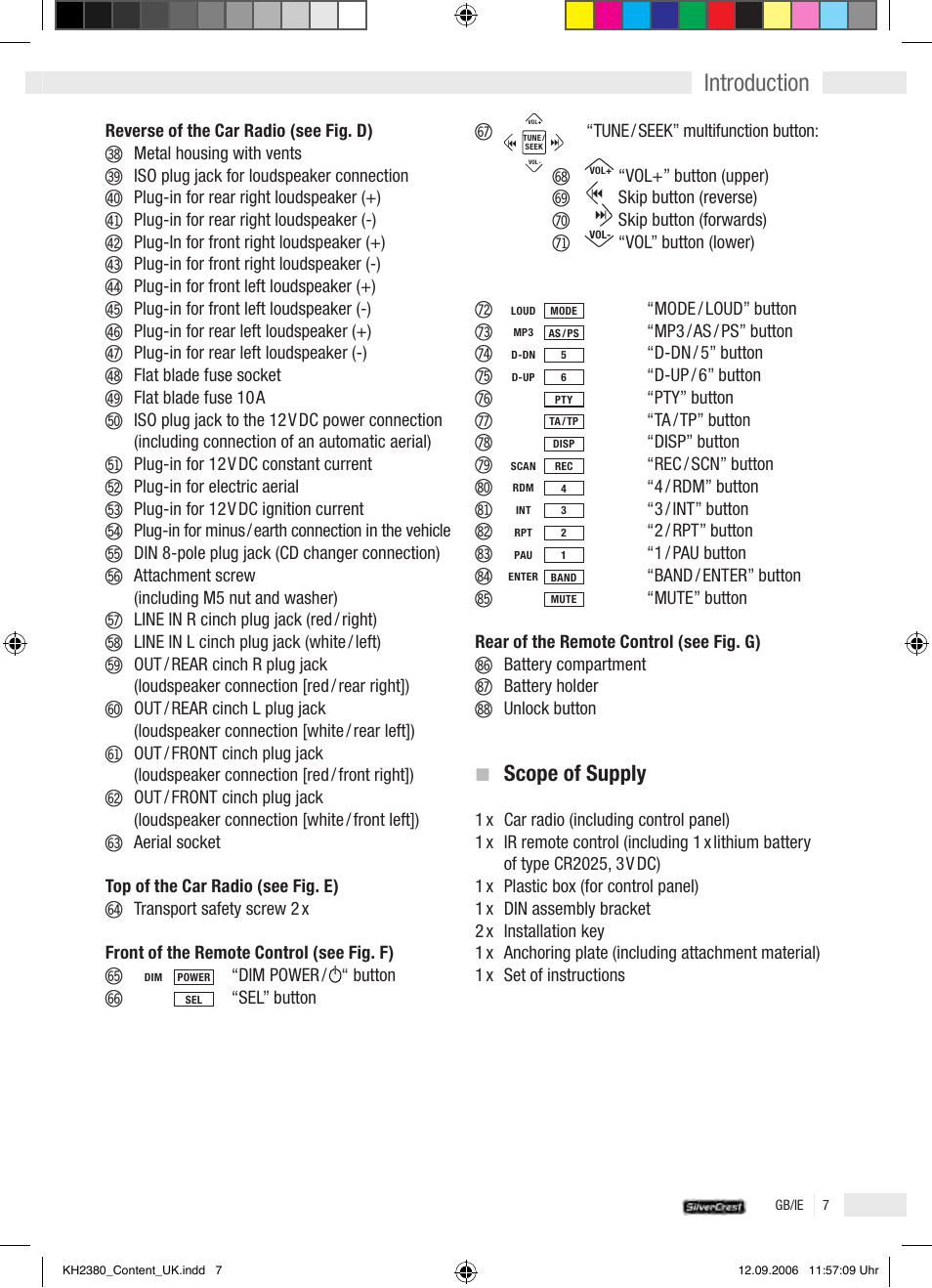 Introduction | Silvercrest KH 2380 User Manual | Page 7 / 30