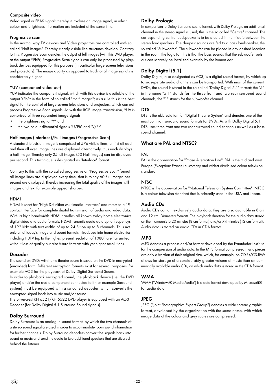 Silvercrest KH 6522 User Manual | Page 24 / 54