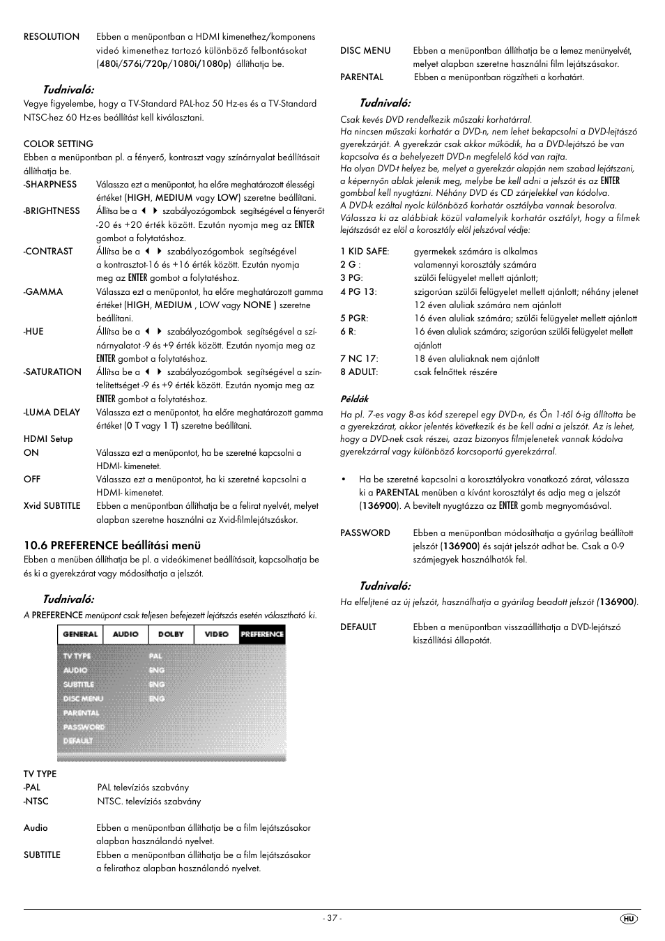 Tudnivaló | Silvercrest KH 6522 User Manual | Page 39 / 54