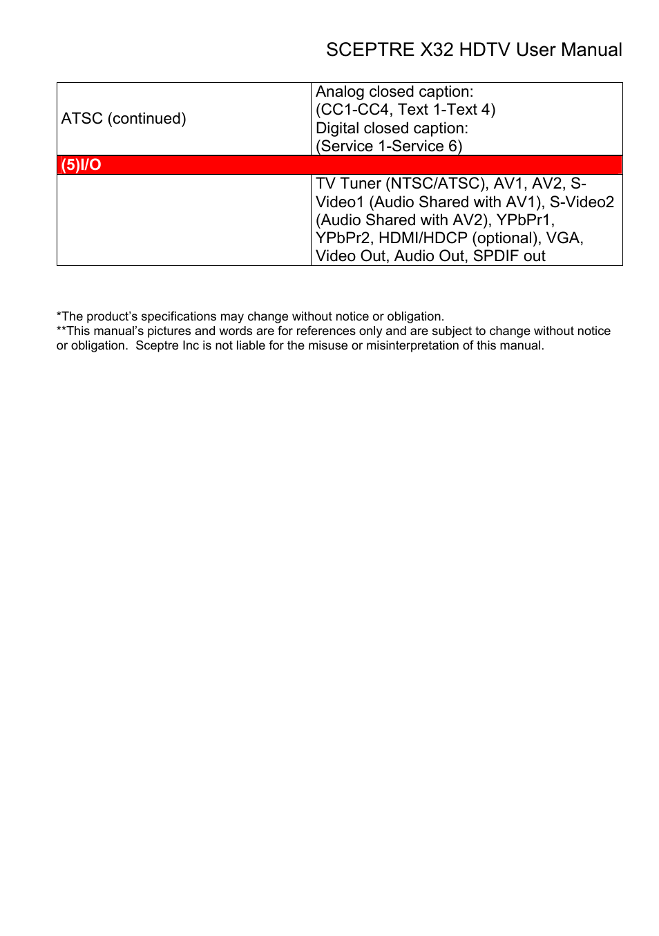 Sceptre Technologies X32 User Manual | Page 103 / 107