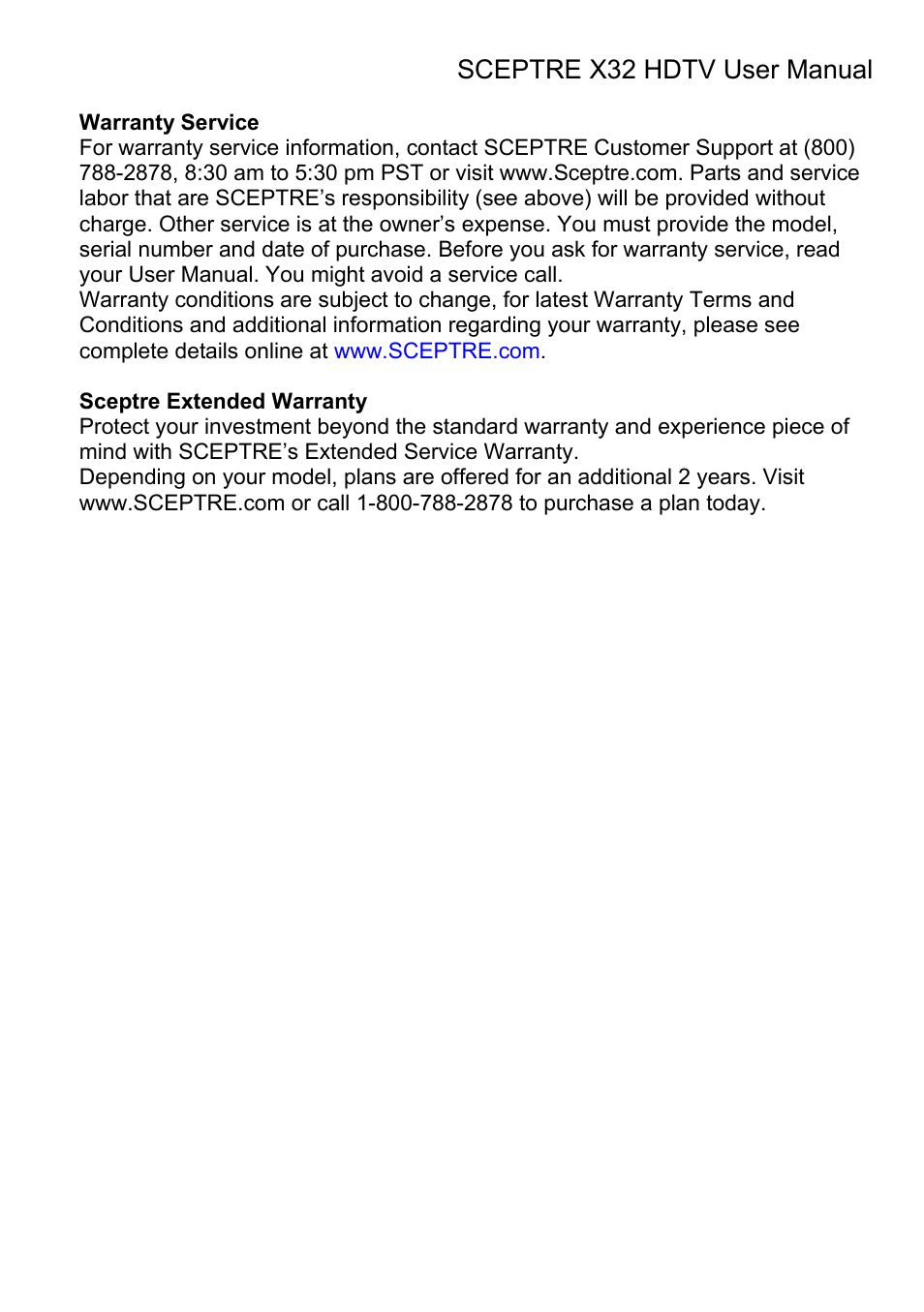 Sceptre Technologies X32 User Manual | Page 106 / 107