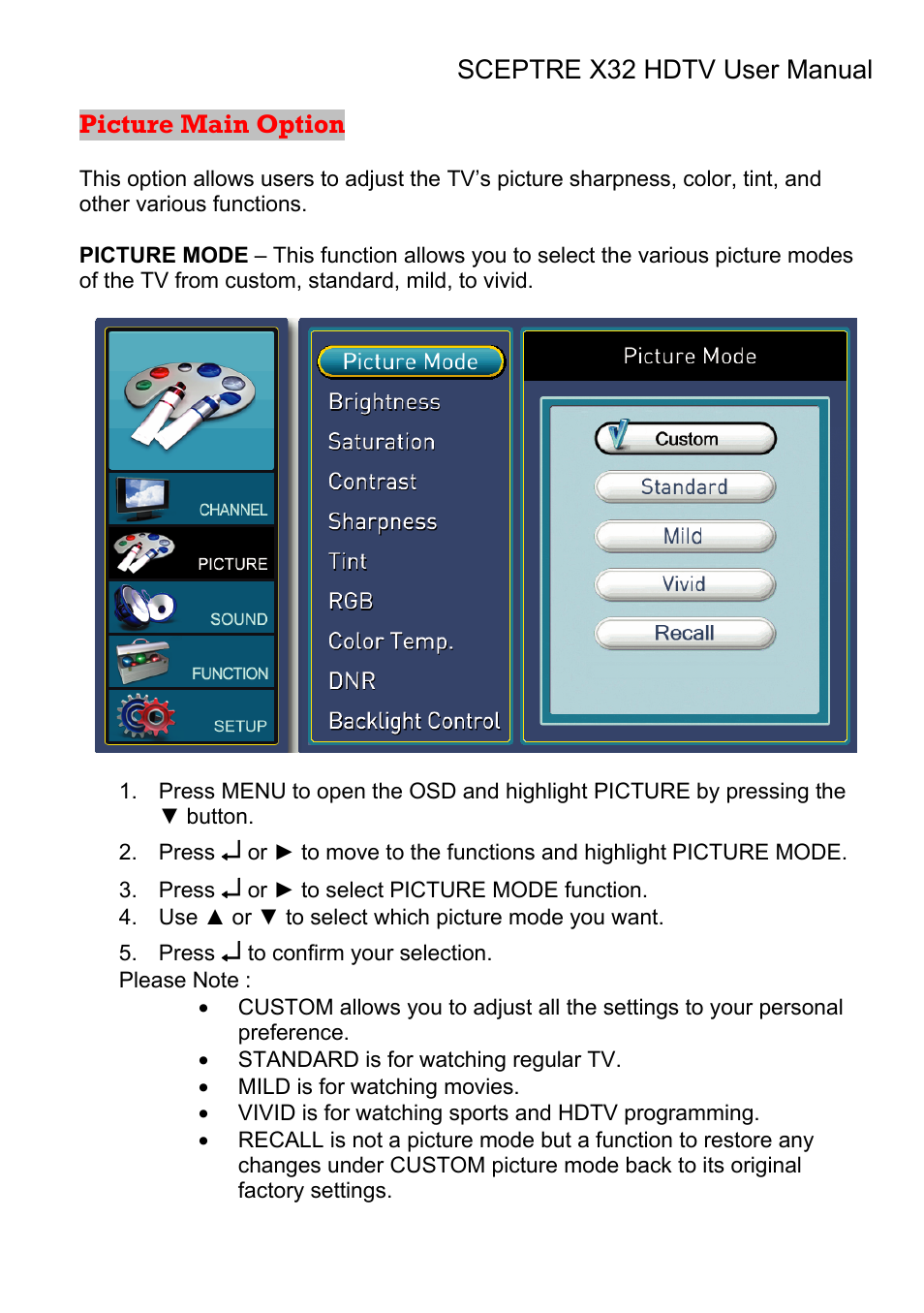 Sceptre Technologies X32 User Manual | Page 49 / 107
