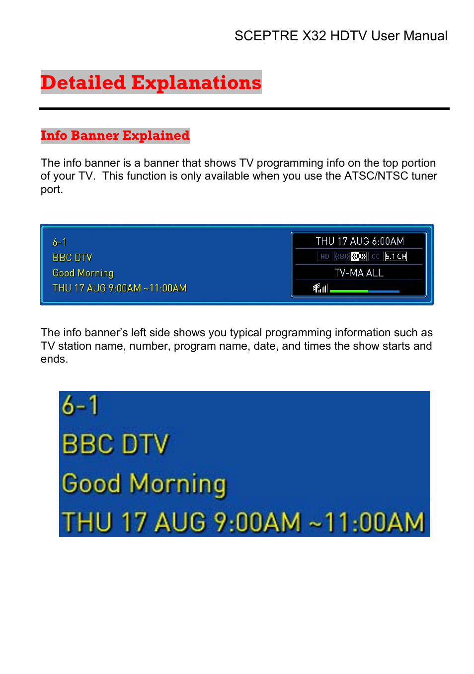 Detailed explanations | Sceptre Technologies X32 User Manual | Page 86 / 107