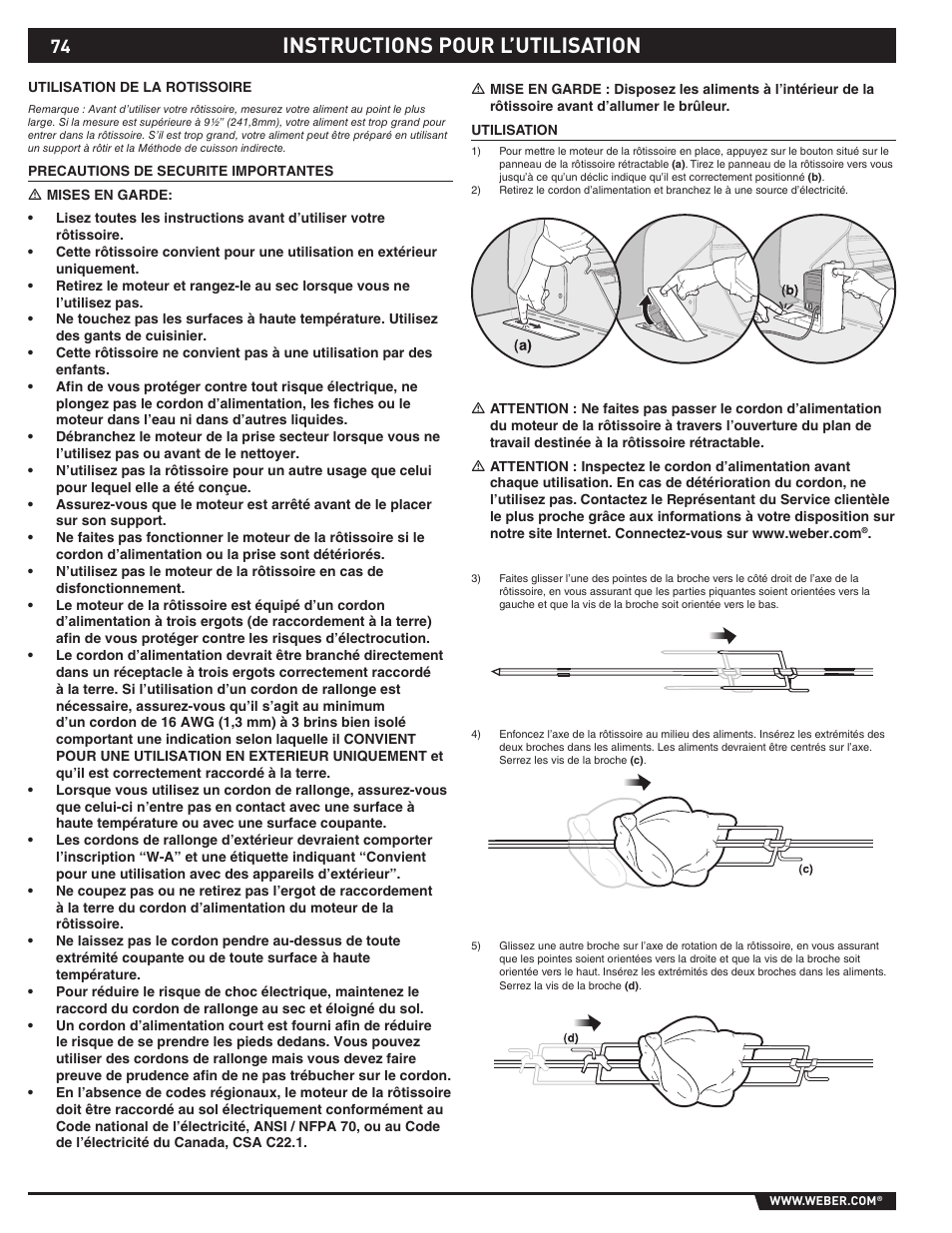 Instructions pour l’utilisation | Summit E/S-620/650 User Manual | Page 74 / 84