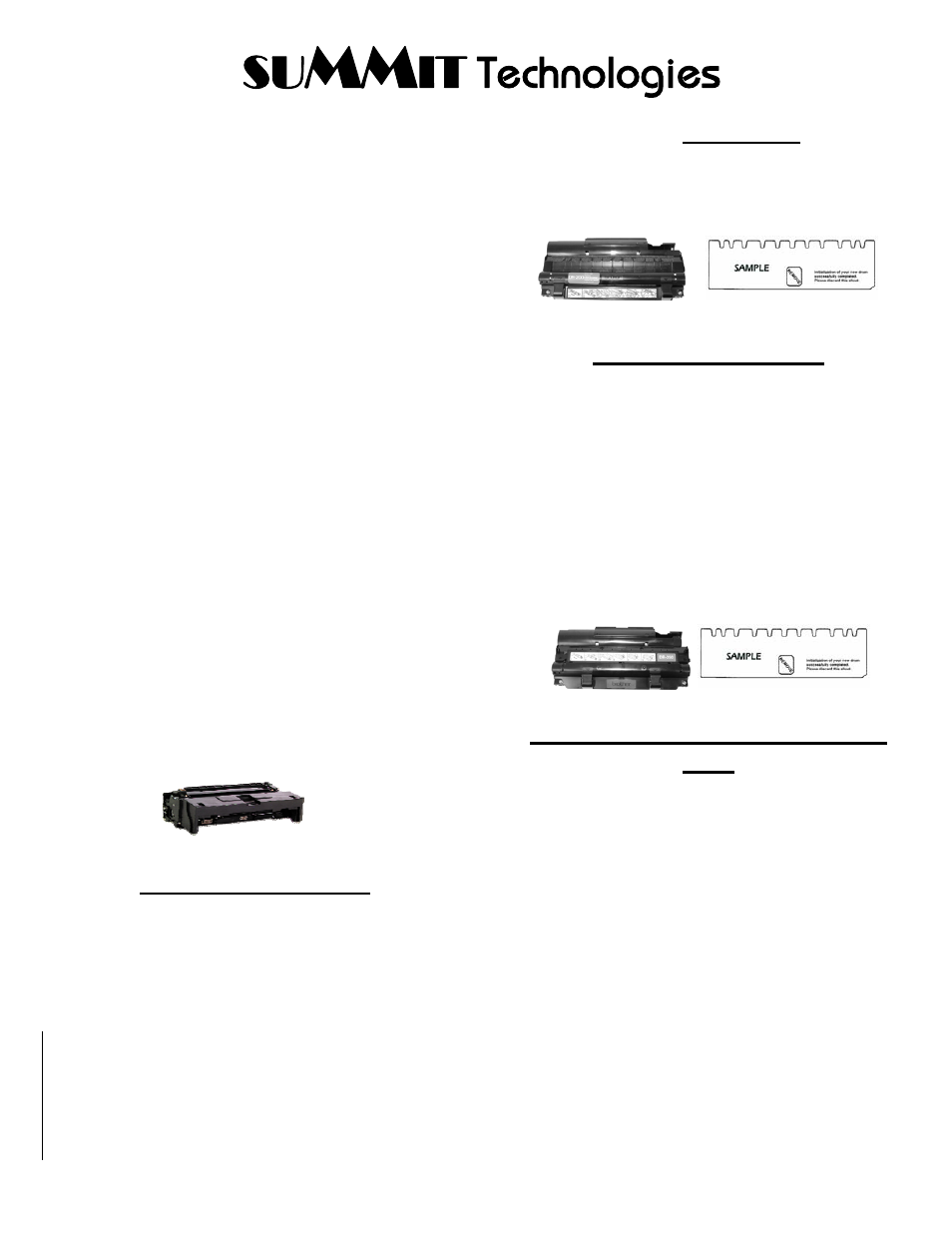 Summit BROTHER HL-630 OPC User Manual | 46 pages