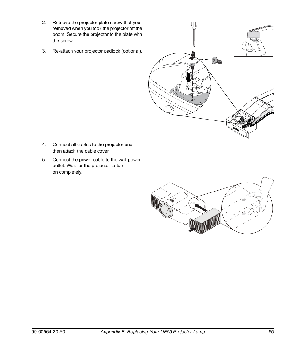 Smart Technologies Smart Board 560 and 580 Interactive Whiteboards And UF55 Projectors 99-00964-20 User Manual | Page 65 / 76