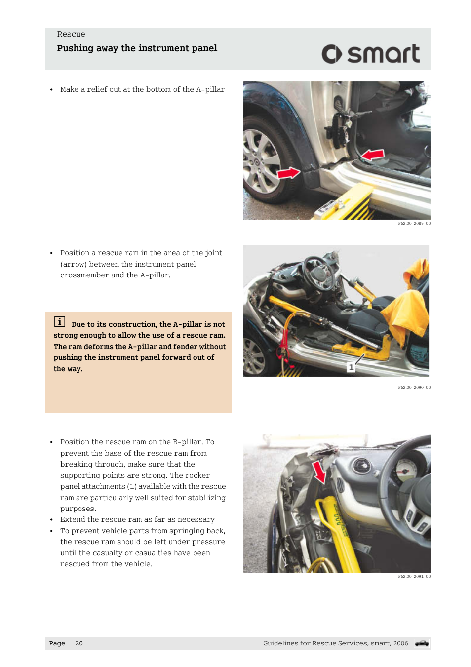 Pushing away the instrument panel | Smart Technologies smart forfour 454 User Manual | Page 21 / 44