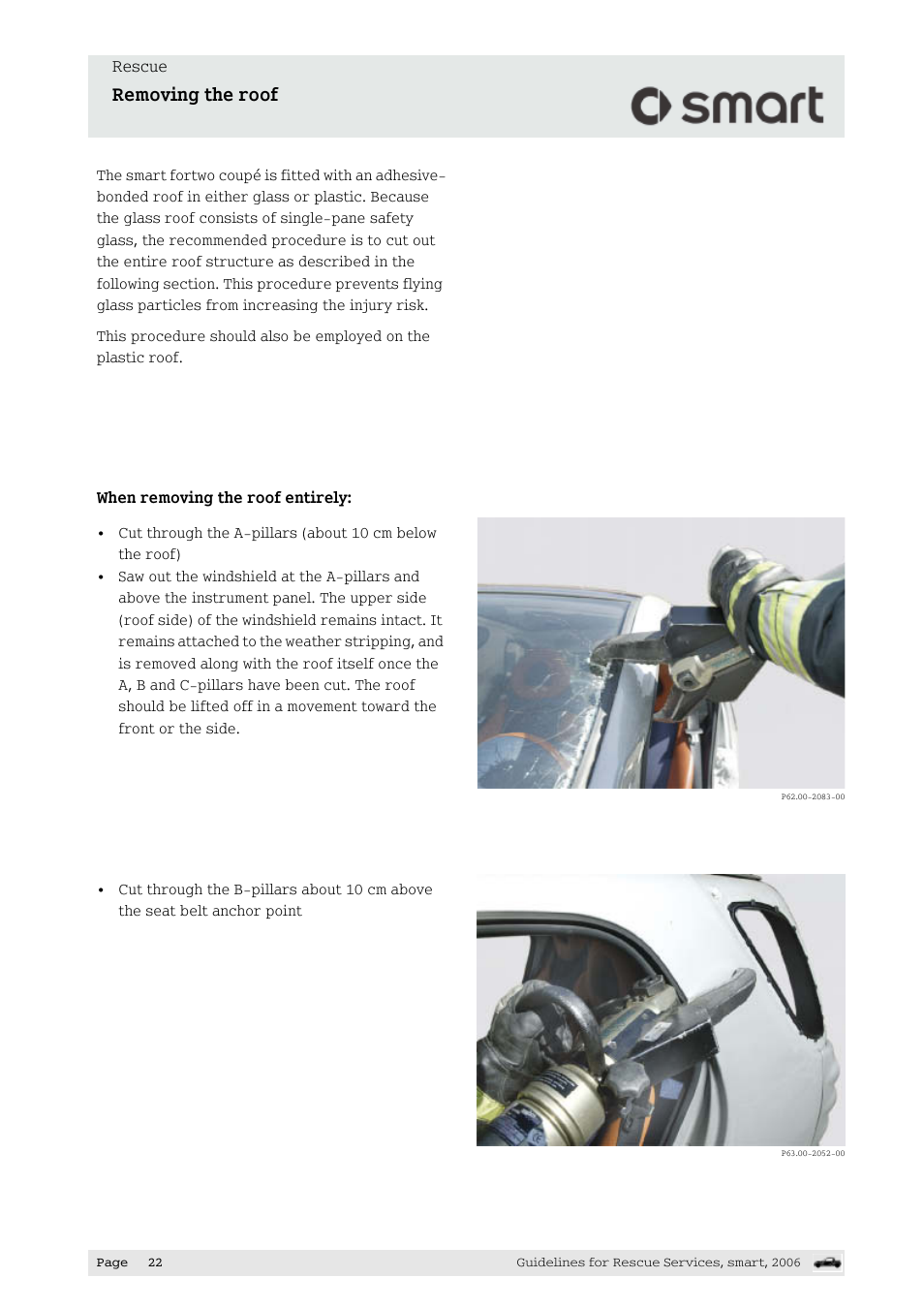 Removing the roof | Smart Technologies smart forfour 454 User Manual | Page 23 / 44