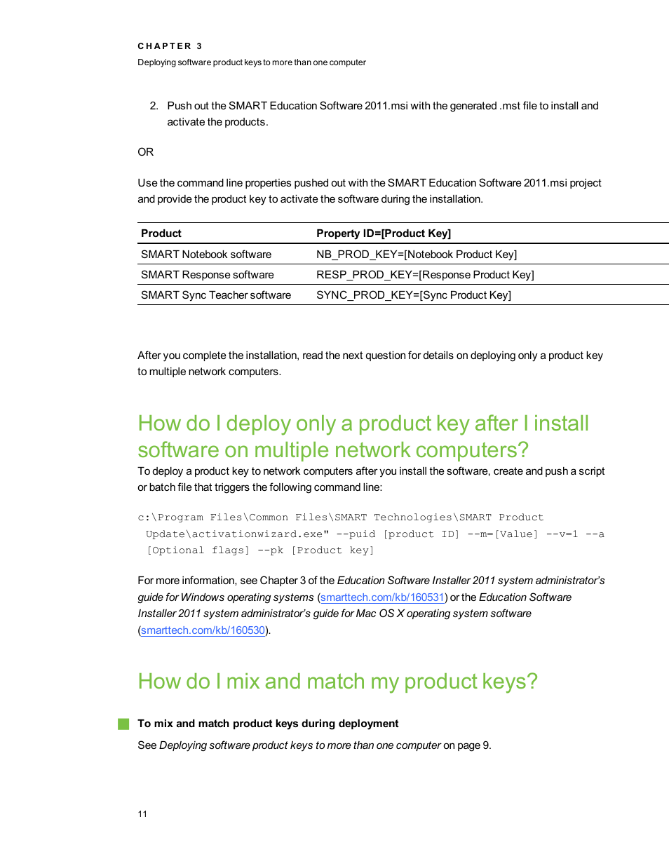 How do i mix and match my product keys | Smart Technologies Education Software Installer 2011 User Manual | Page 15 / 32