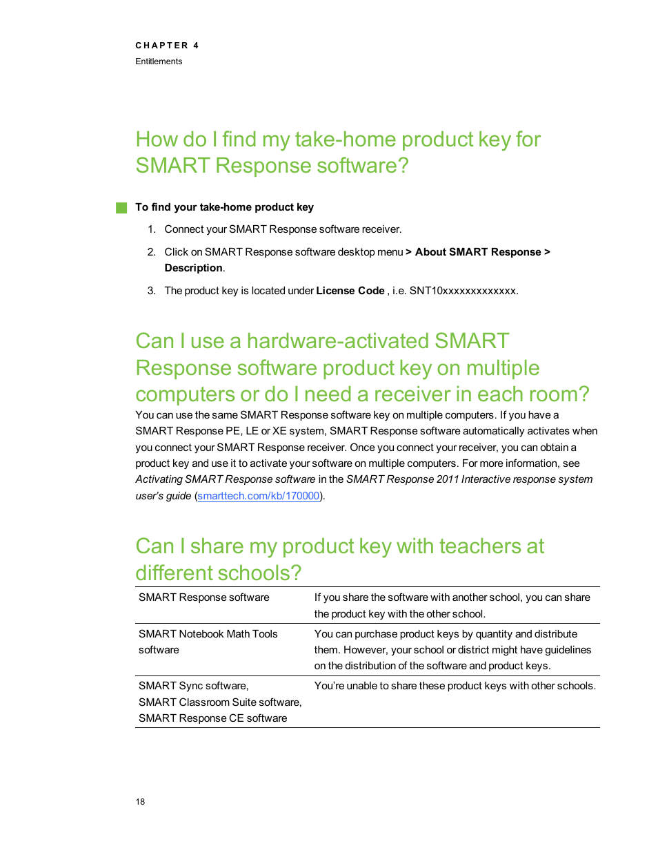 Computers or do i need a receiver in each room, Do i need a receiver in each room, How do i find my take-home product key | How do i find, How do i find my take-home product, How do i find my take-home product key for smart | Smart Technologies Education Software Installer 2011 User Manual | Page 22 / 32