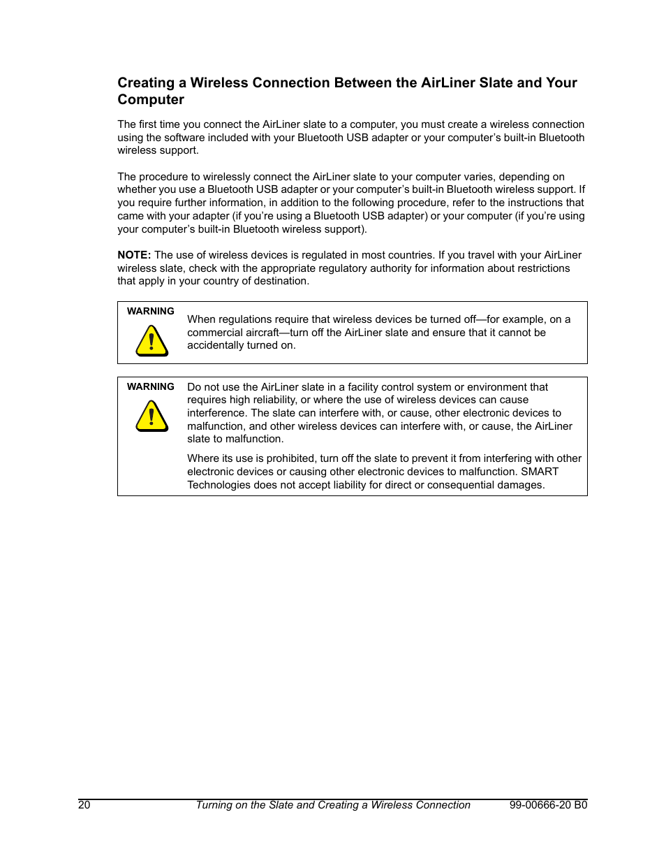 Smart Technologies AIRLINER WIRELESS SLATE WS100 User Manual | Page 28 / 84