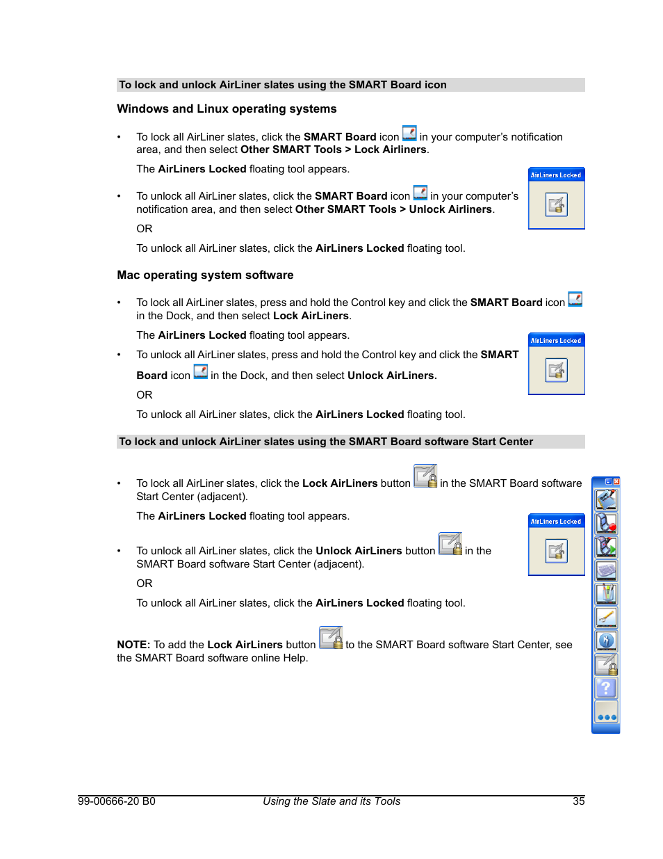 Windows and linux operating systems, Mac operating system software | Smart Technologies AIRLINER WIRELESS SLATE WS100 User Manual | Page 43 / 84