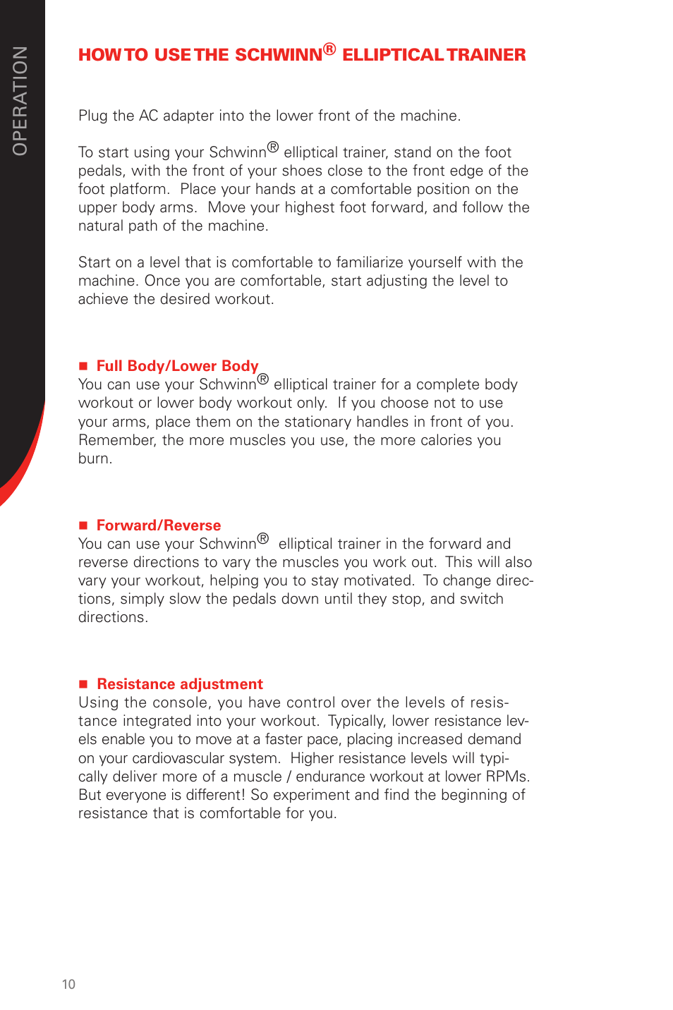 Schwinn 431 User Manual | Page 10 / 42