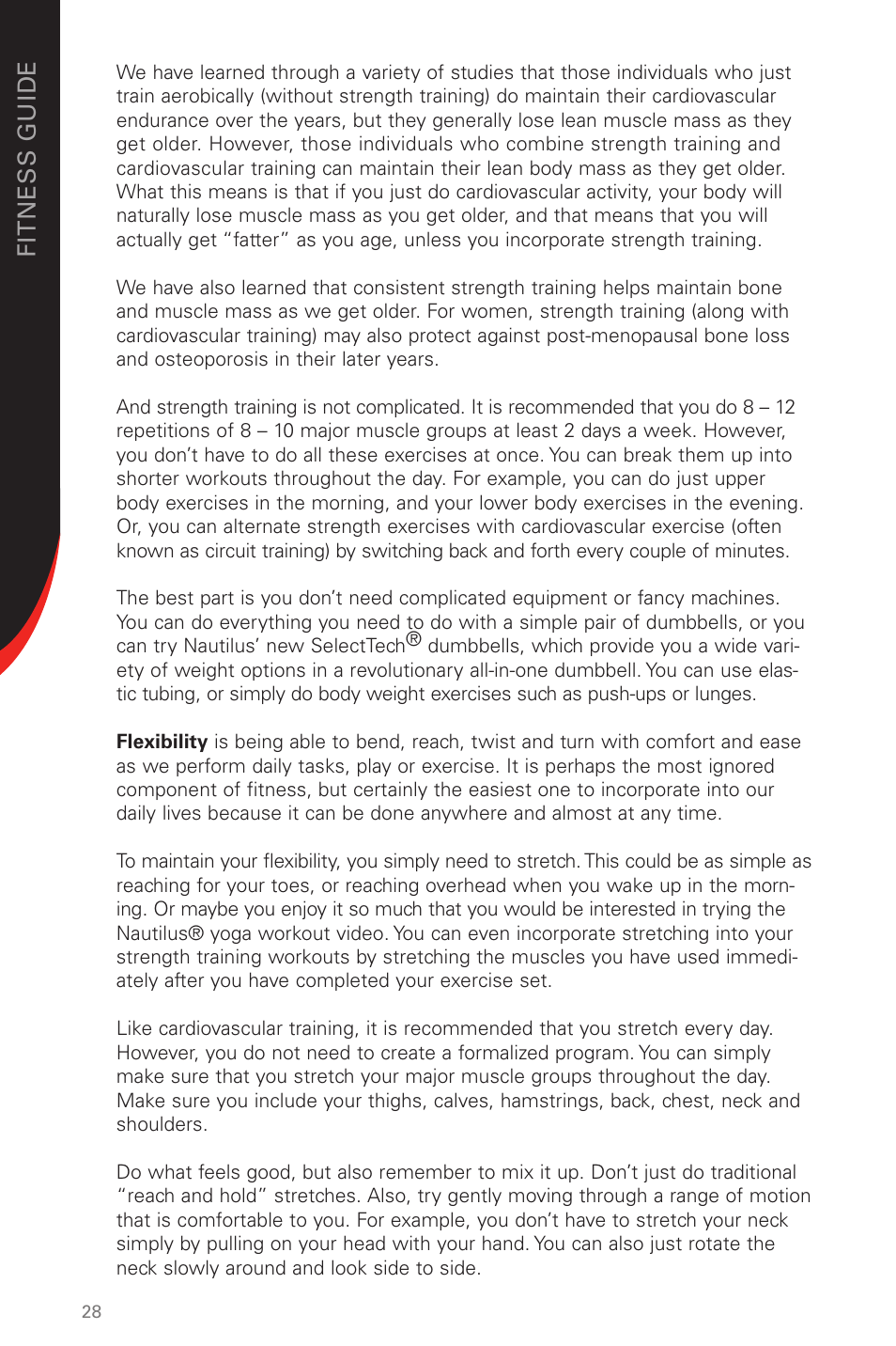 Fi t ness g ui d e | Schwinn 230 User Manual | Page 28 / 40