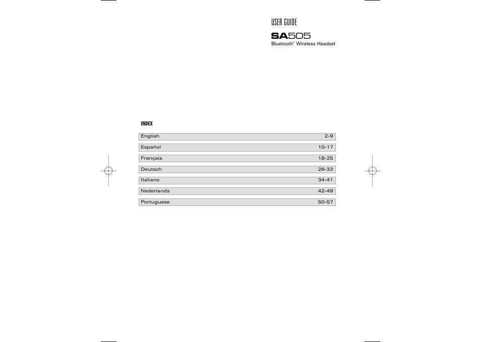 Southwing SA505 User Manual | 30 pages