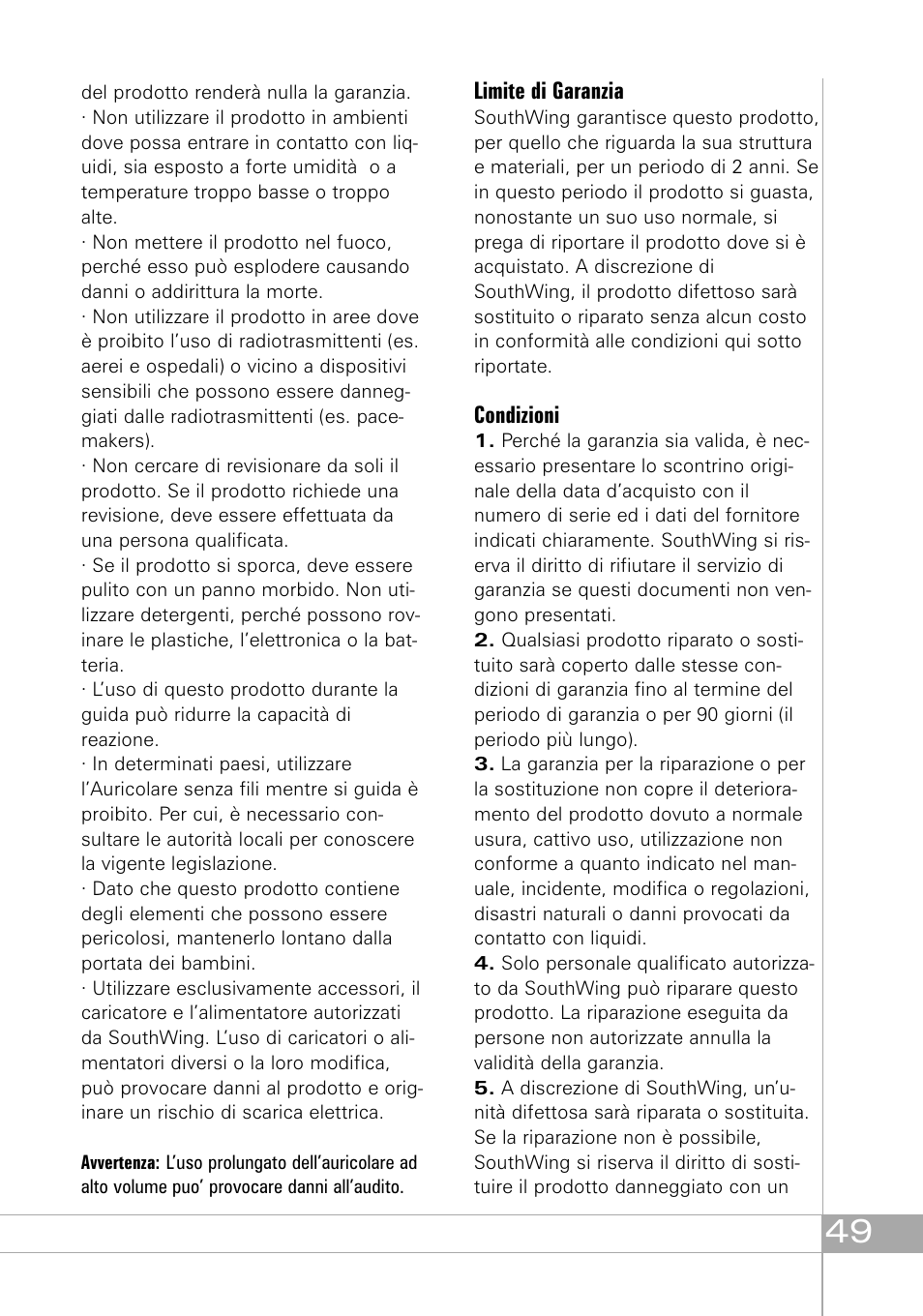 Southwing SH505 User Manual | Page 49 / 74