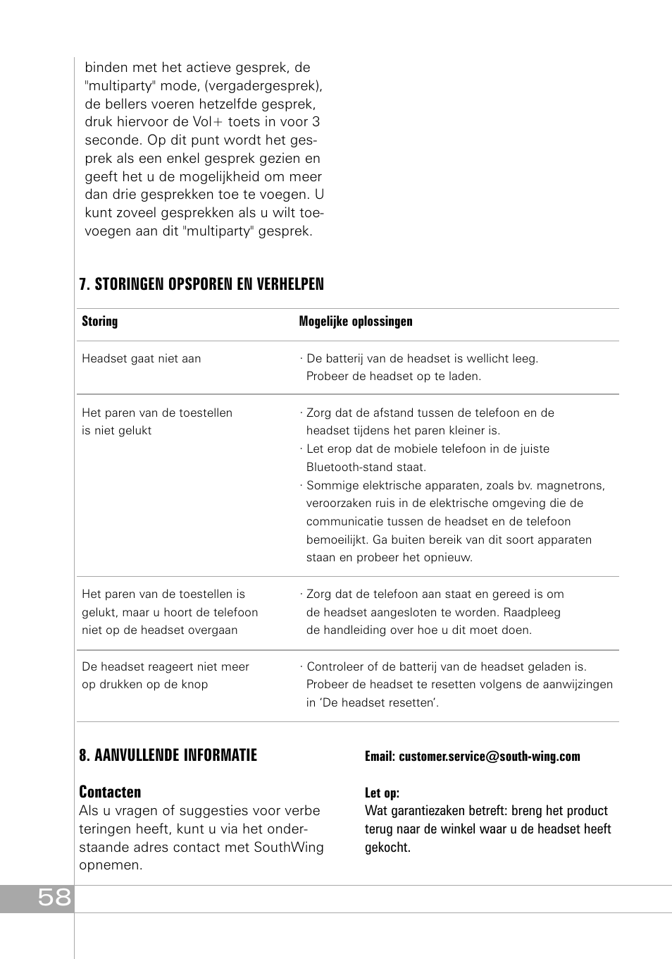 Southwing SH505 User Manual | Page 58 / 74