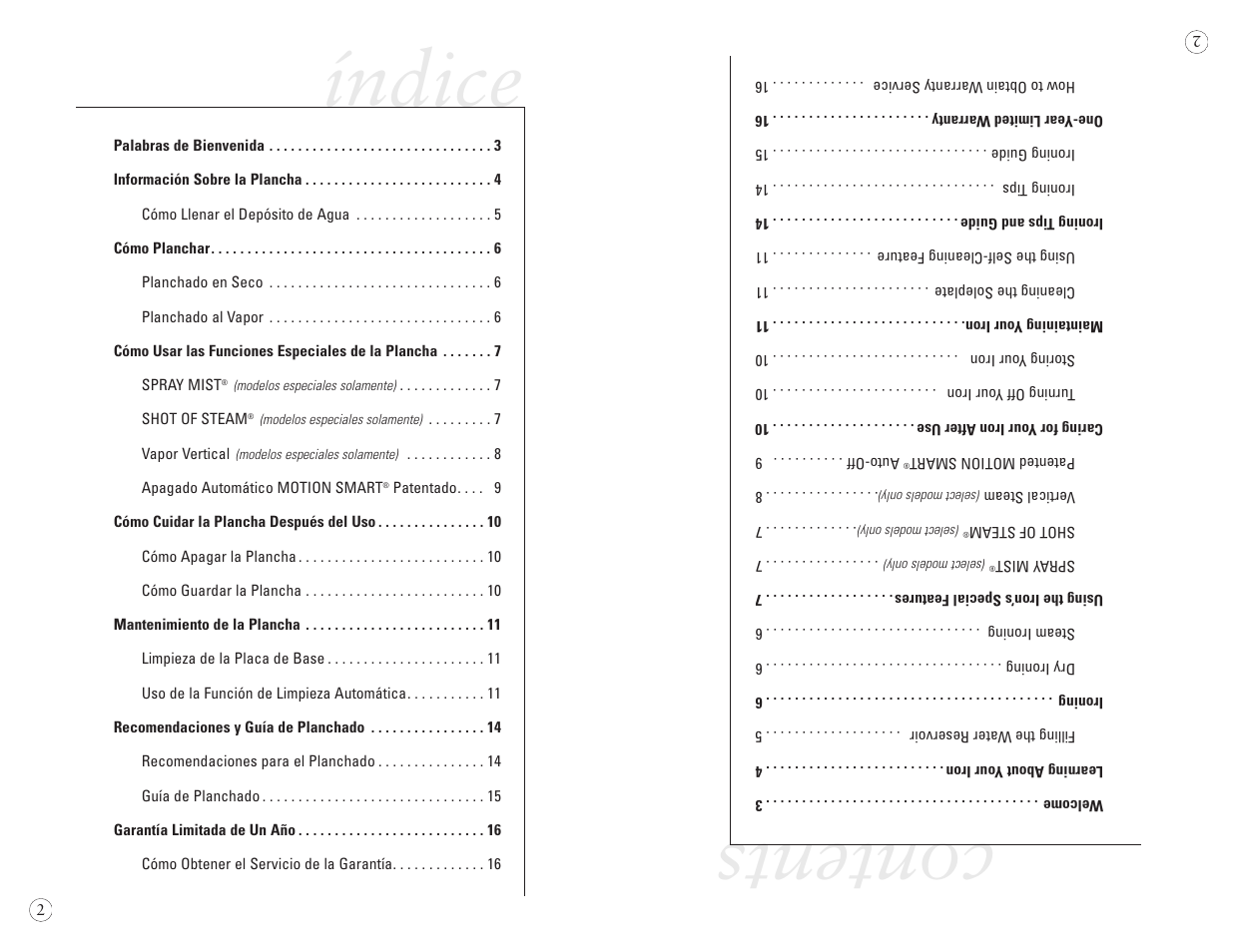 Sunbeam EURO PRESS IRON 4045 User Manual | Page 24 / 40