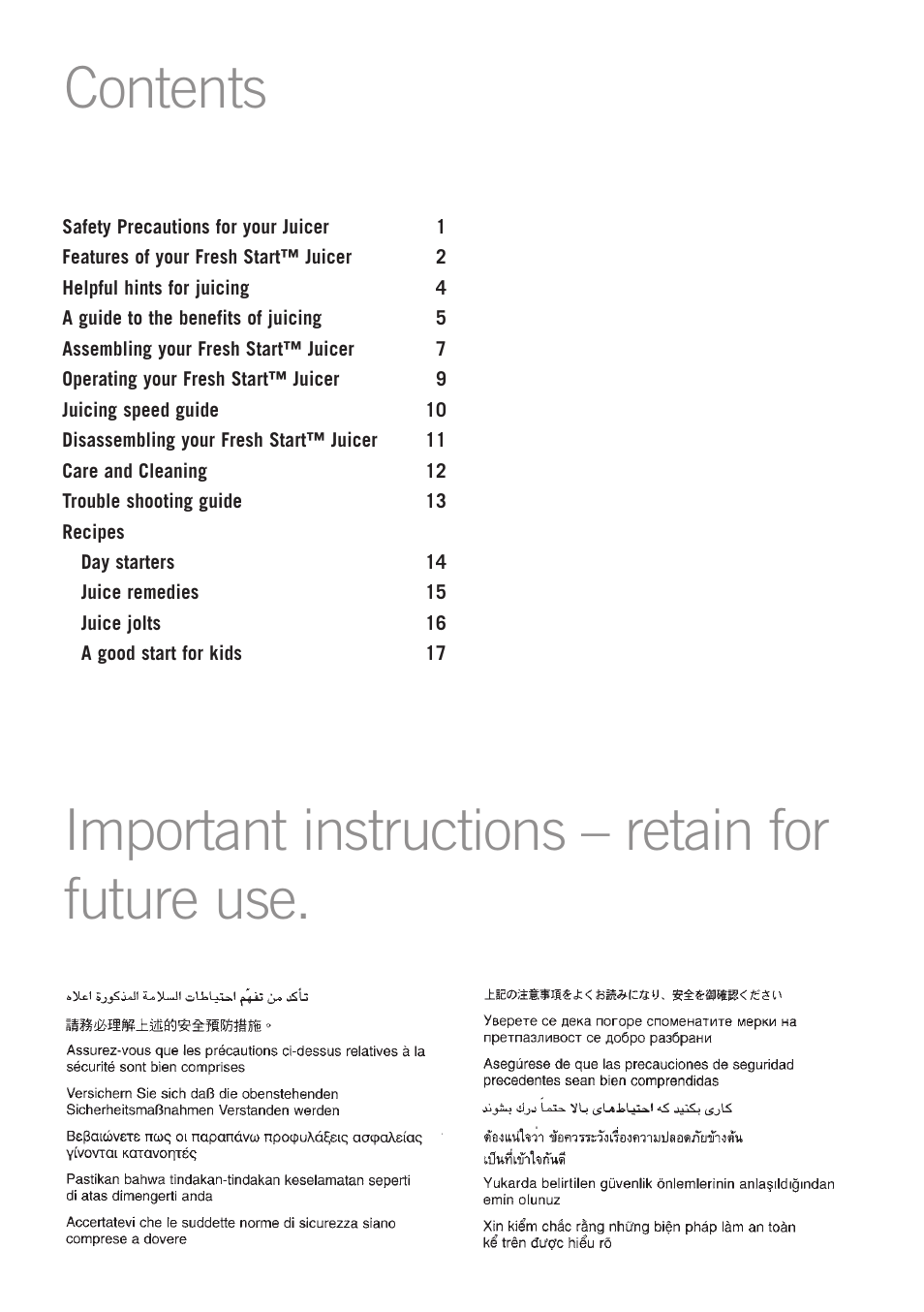 Sunbeam JE6400DG User Manual | Page 2 / 24