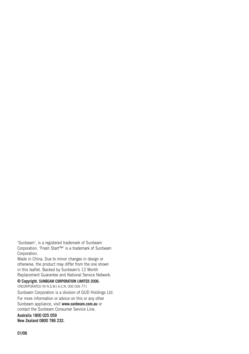 Sunbeam JE6400DG User Manual | Page 22 / 24