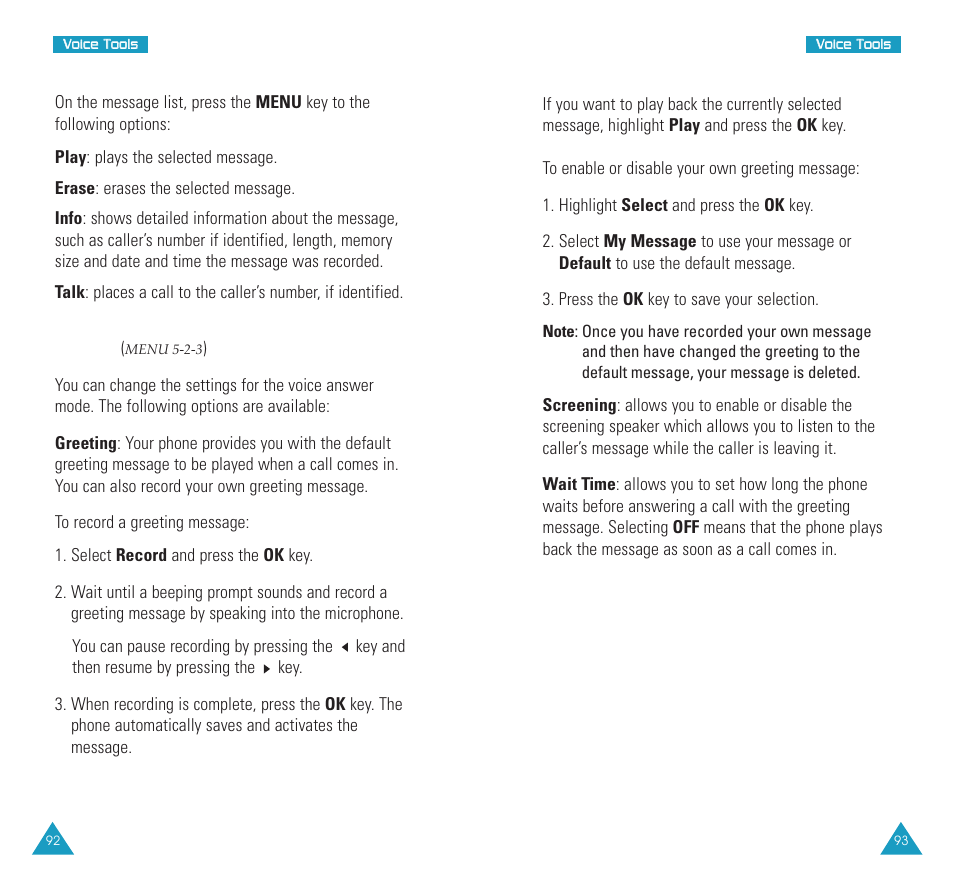 Setting | Samsung SCH N391 User Manual | Page 47 / 75