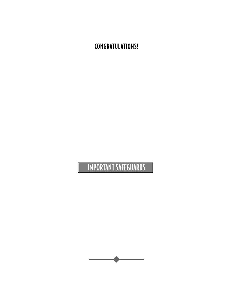 Important safeguards | Sunbeam 4742 User Manual | Page 2 / 64
