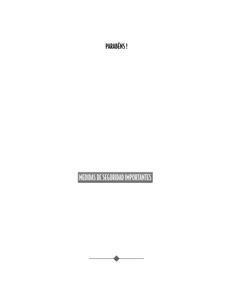 Medidas de seguridad importantes, Parabéns | Sunbeam 4742 User Manual | Page 48 / 64