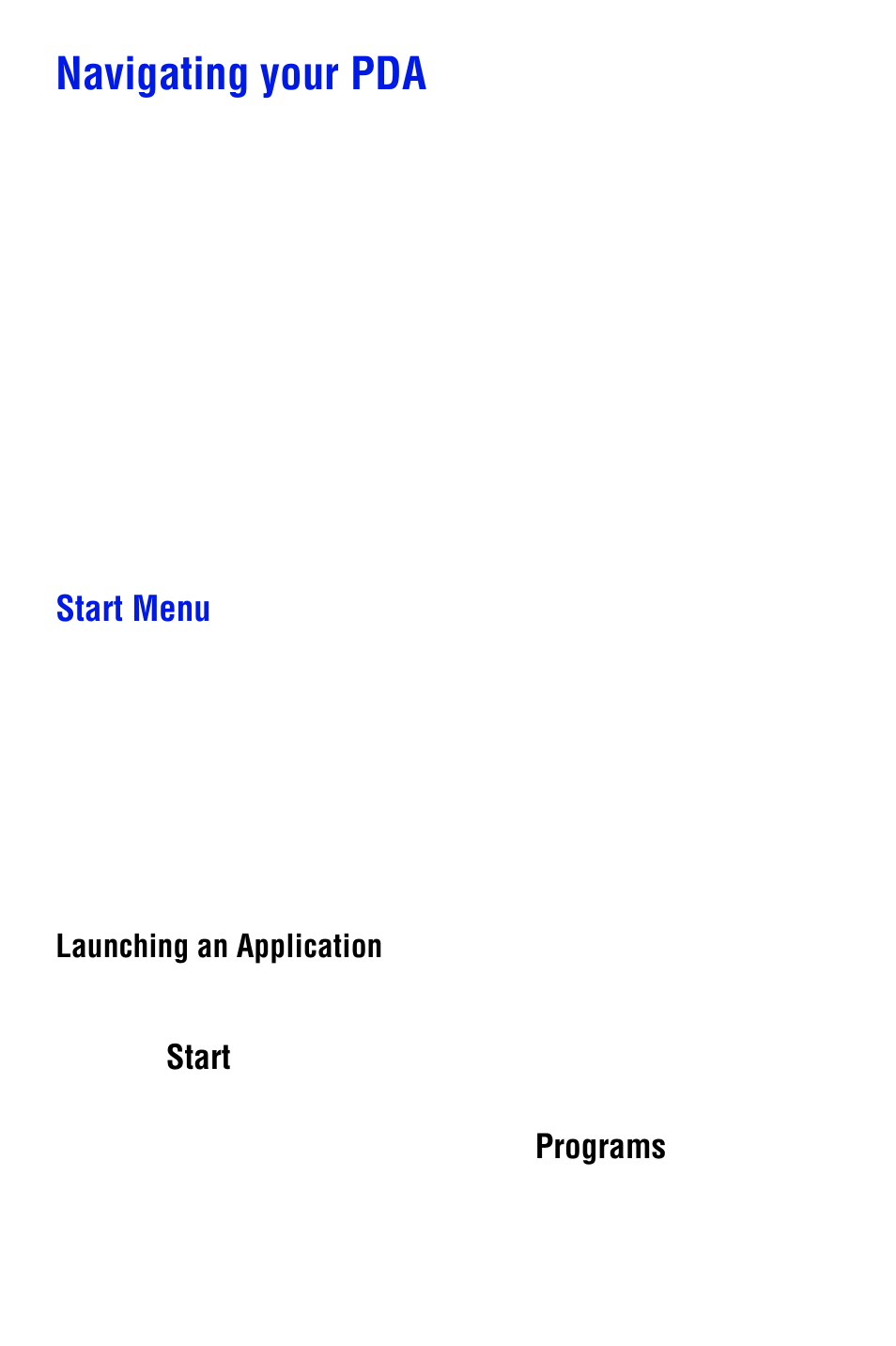 Navigating your pda, Start menu | Samsung SPH i700 User Manual | Page 45 / 186