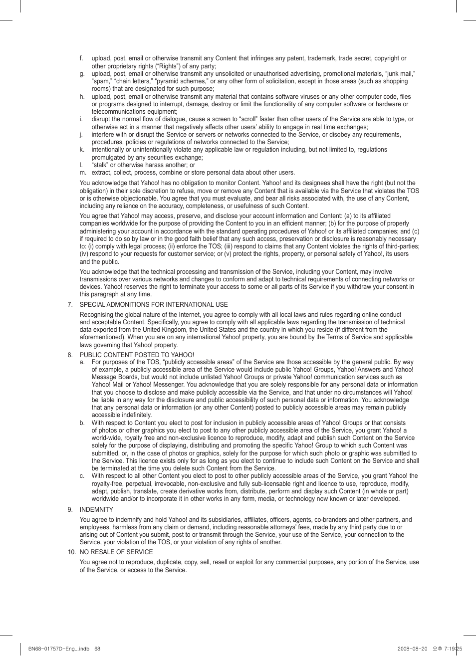 Samsung PS-63 A756T1M User Manual | Page 68 / 76