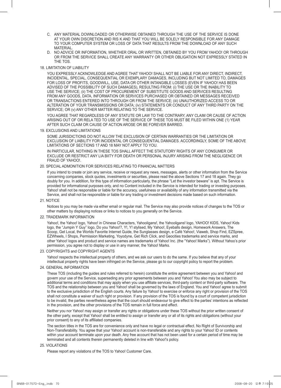 Samsung PS-63 A756T1M User Manual | Page 70 / 76