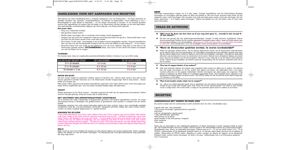 Sunbeam SCRI500-I User Manual | Page 20 / 42