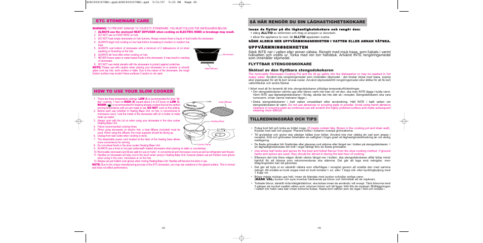 How to use your slow cooker | Sunbeam SCRI500-I User Manual | Page 23 / 42